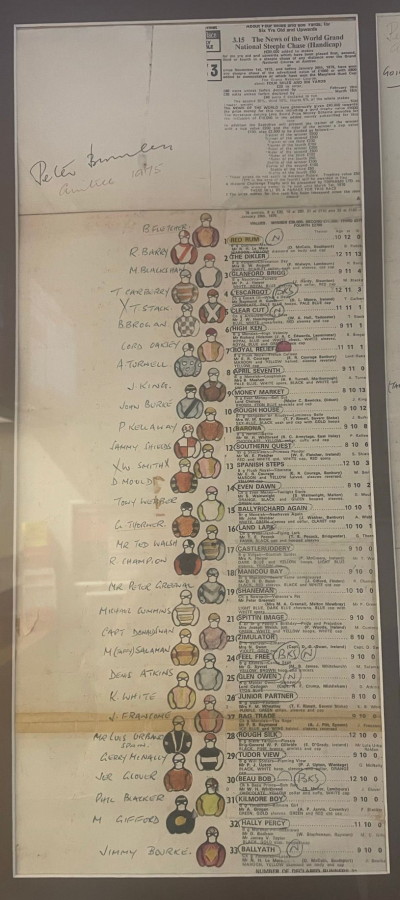 1975 GN racecard with notes