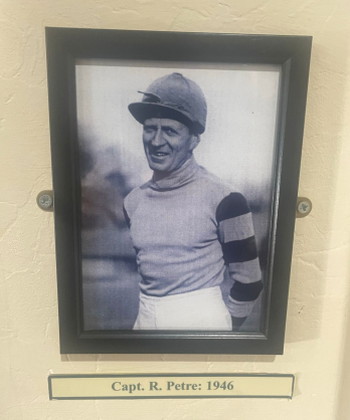Capt R Petre jockey 1946 photo