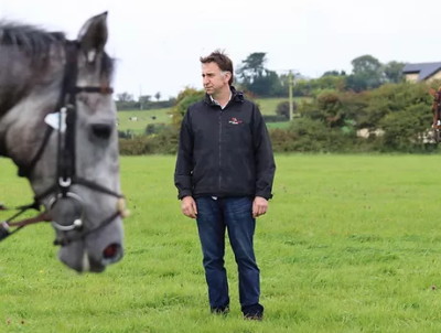 Henry-de Bromhead with a horse in field