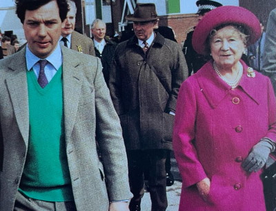 Queen mother visits the grand national 1991