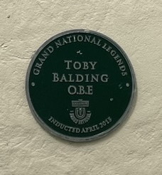 Toby Balding OBE plaque