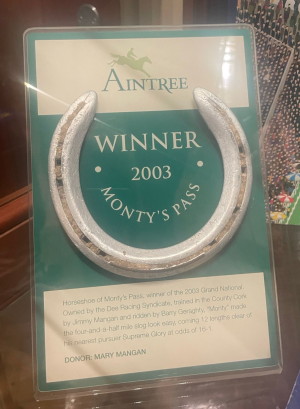 Monty's Pass GN winner 2003 horse shoe