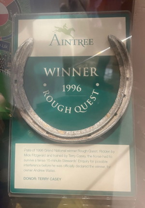 Rough Quest GN winner 1996 horse shoe