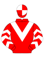 silk red white chevron red white quartered cap