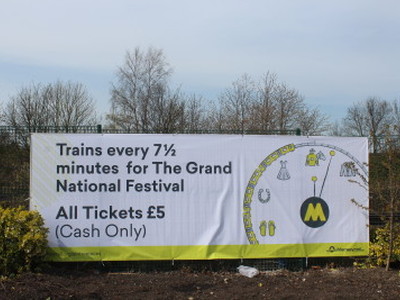 Grand national train ticket banner