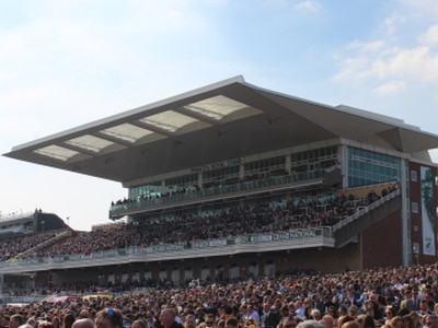 Grand national crowd and stand