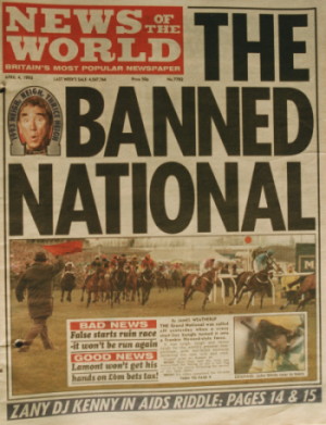 news of the world front page GN 1993 'the banned national'