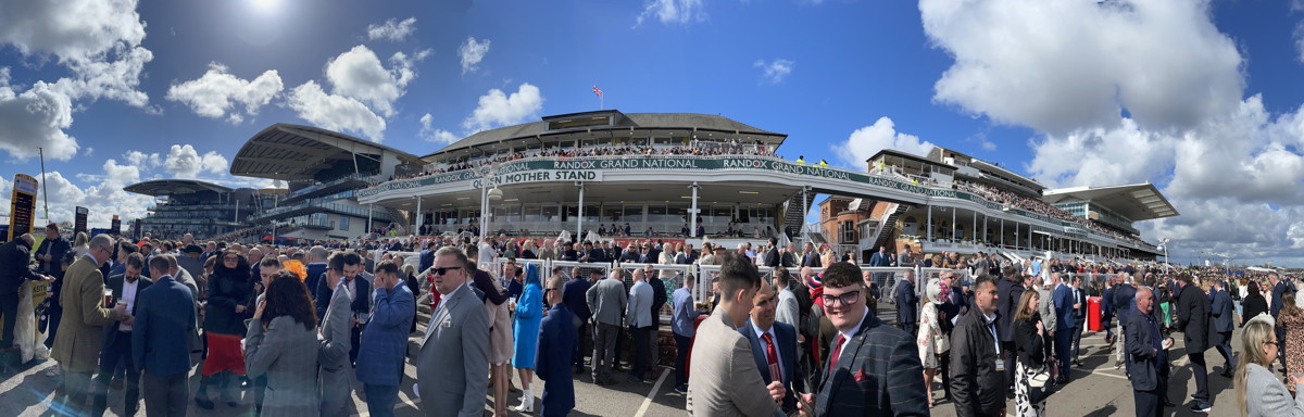 2022 grand national view of the stands panoramic