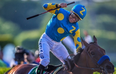 Jockey Celebrating