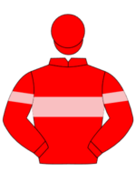 red pink hoop red sleeves pink armlet red cap