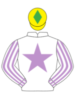 white mauve star white sleeves mauver stripes yellow cap green diamond