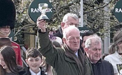willie mullins with the grand national trophy 2026